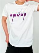 Tee shirt - AMOUR -  Rainbow purple