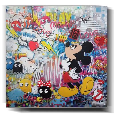 Peinture - Mickey M. Where's Love?