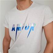 Tee shirt - AMOUR - Métallic Blue, Rainbow