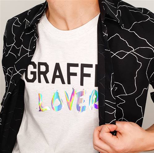 Tee shirt - GRAFFITI LOVER - Black