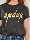 Tee shirt - AMOUR - Métallic Gold