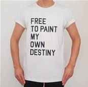 Tee shirt - FREE TO PAINT - Black 3D