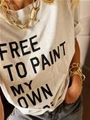 Tee shirt - FREE TO PAINT - Black 3D