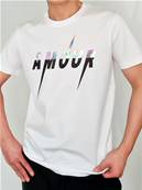 Tee shirt - AMOUR -  Rainbow black